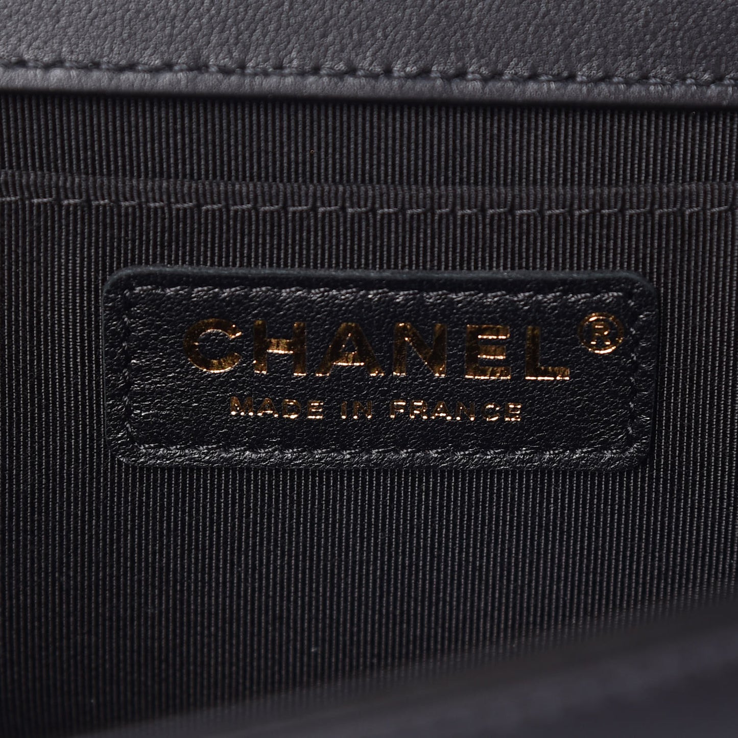 Lambskin Chevron Medium Boy Flap Black