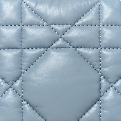 Christian Dior Calfskin Macrocannage Small Diortravel Nomad Pouch Bracing Blue 9 of 11