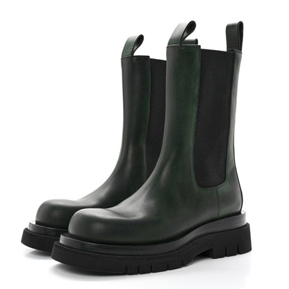 Bottega Veneta Calfskin The Lug Chelsea 55mm Boots 38 Bottle Green 3 of 12