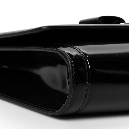 Salvatore Ferragamo Patent Calfskin Vara Bow Chain Flap Crossbody Black 7 of 8