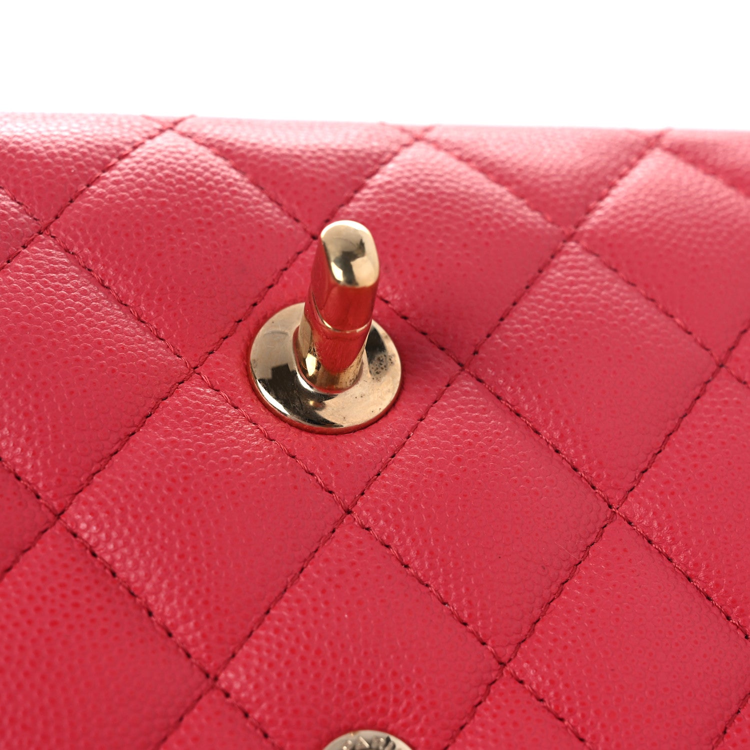 Chanel Caviar Quilted Medium Double Flap Dark Pink 12 of 12