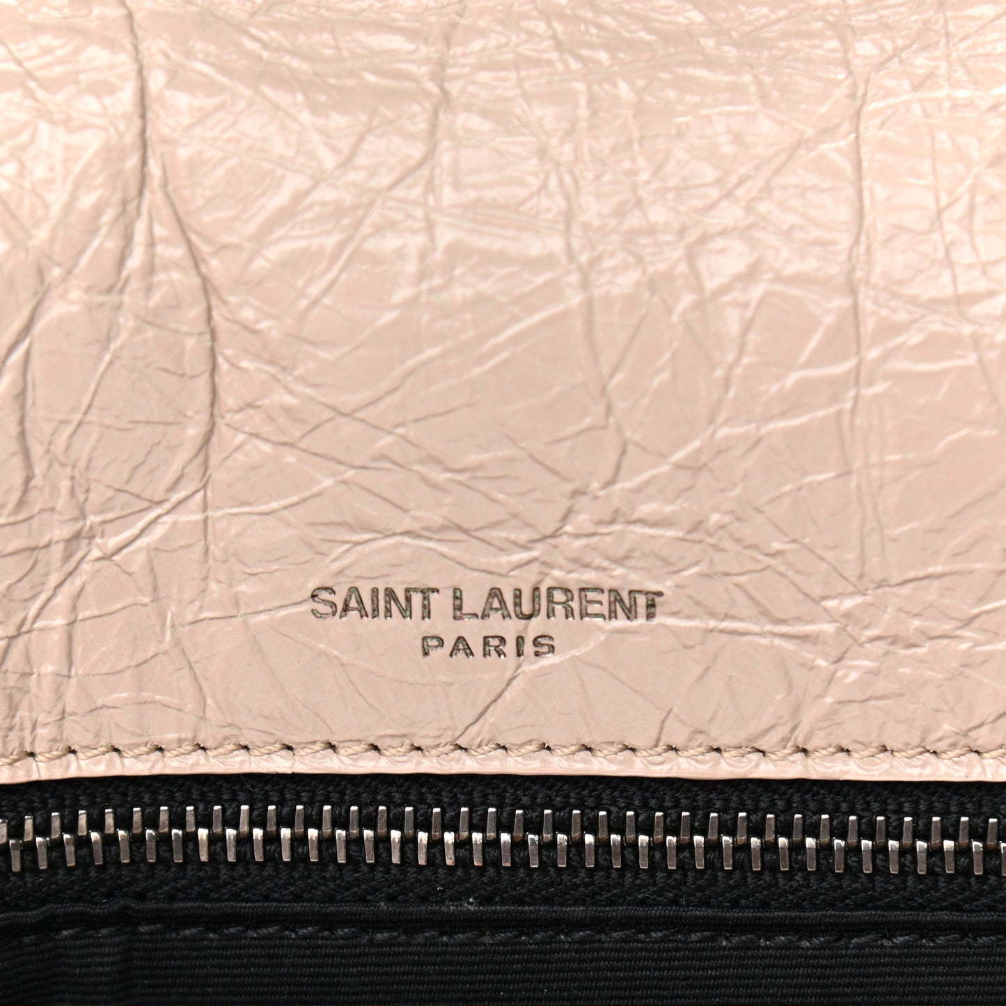 Crinkled Calfskin Matelasse Monogram Medium Niki Chain Satchel Natural