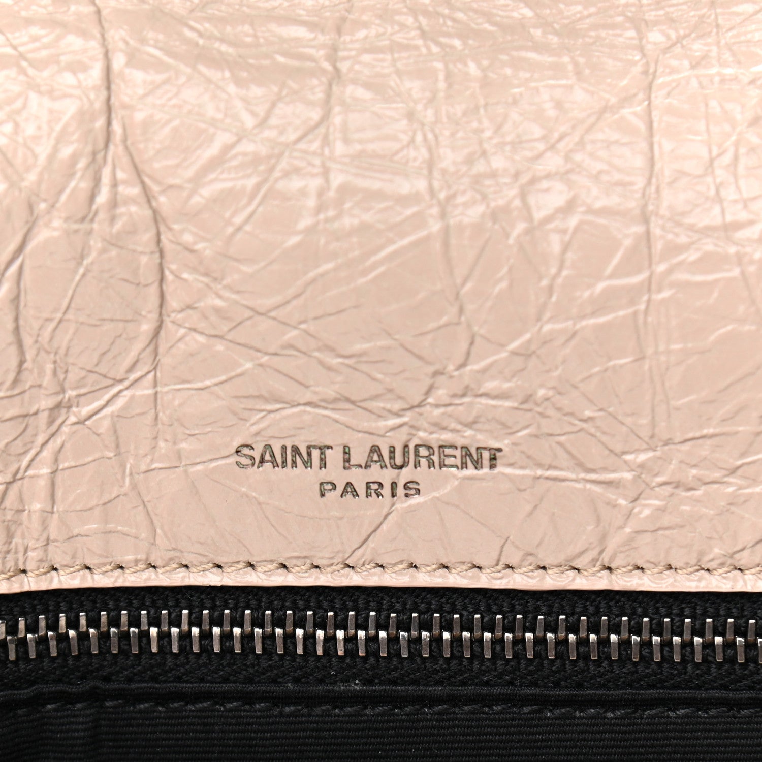 Saint Laurent Crinkled Calfskin Matelasse Monogram Medium Niki Chain Satchel Natural 7 of 12