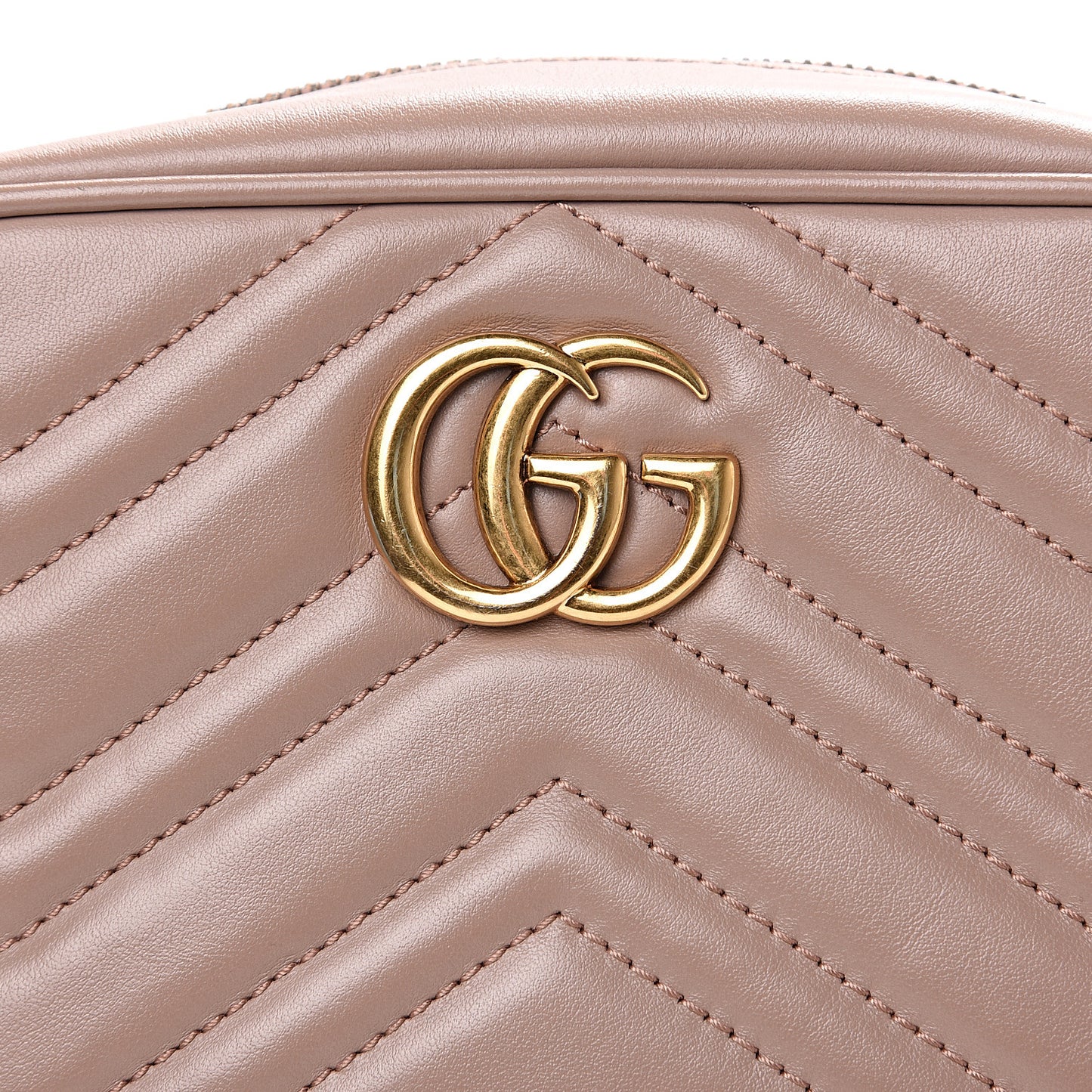 Calfskin Matelasse Mini GG Marmont Chain Shoulder Bag Porcelain Rose