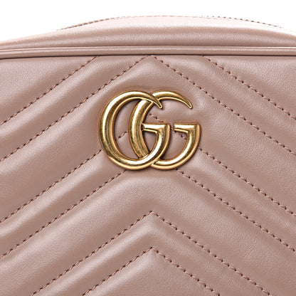 Gucci Calfskin Matelasse Mini GG Marmont Chain Shoulder Bag Porcelain Rose 7 of 10