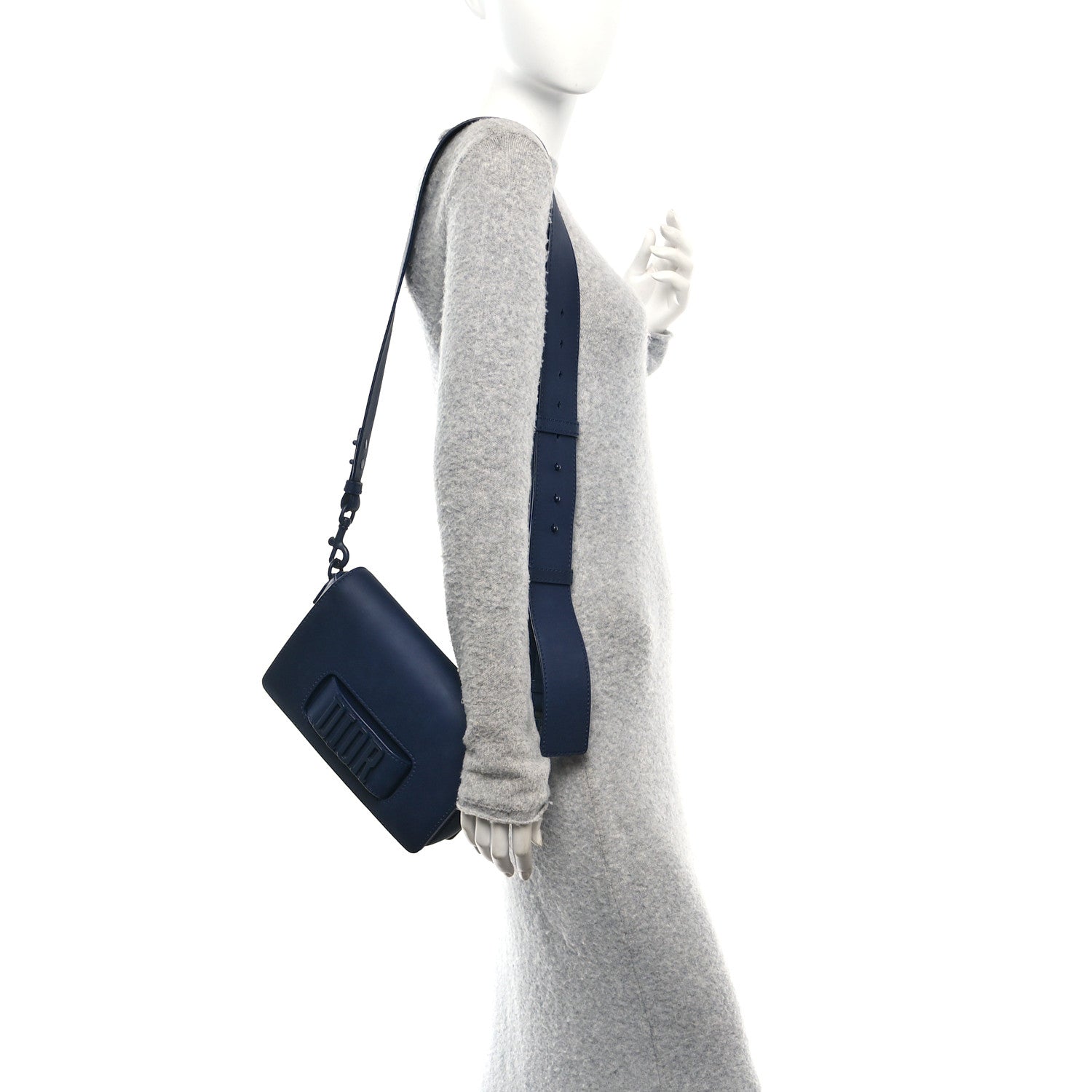 Christian Dior Smooth Calfskin Dio(r)evolution Flap Bag Dark Blue 2 of 9