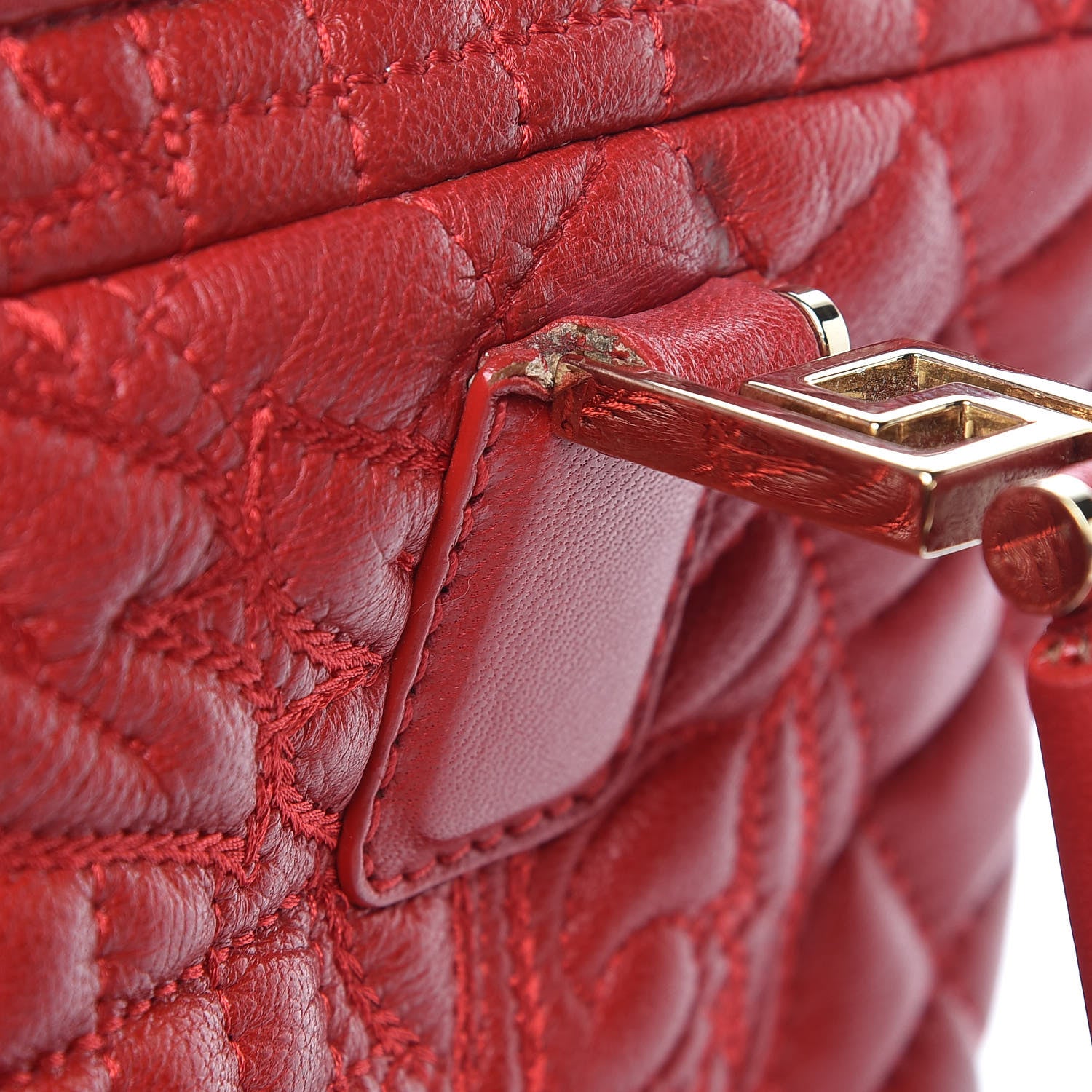 Versace Barocco Quilted Nappa Vanitas Demetra Bag Red 17 of 28