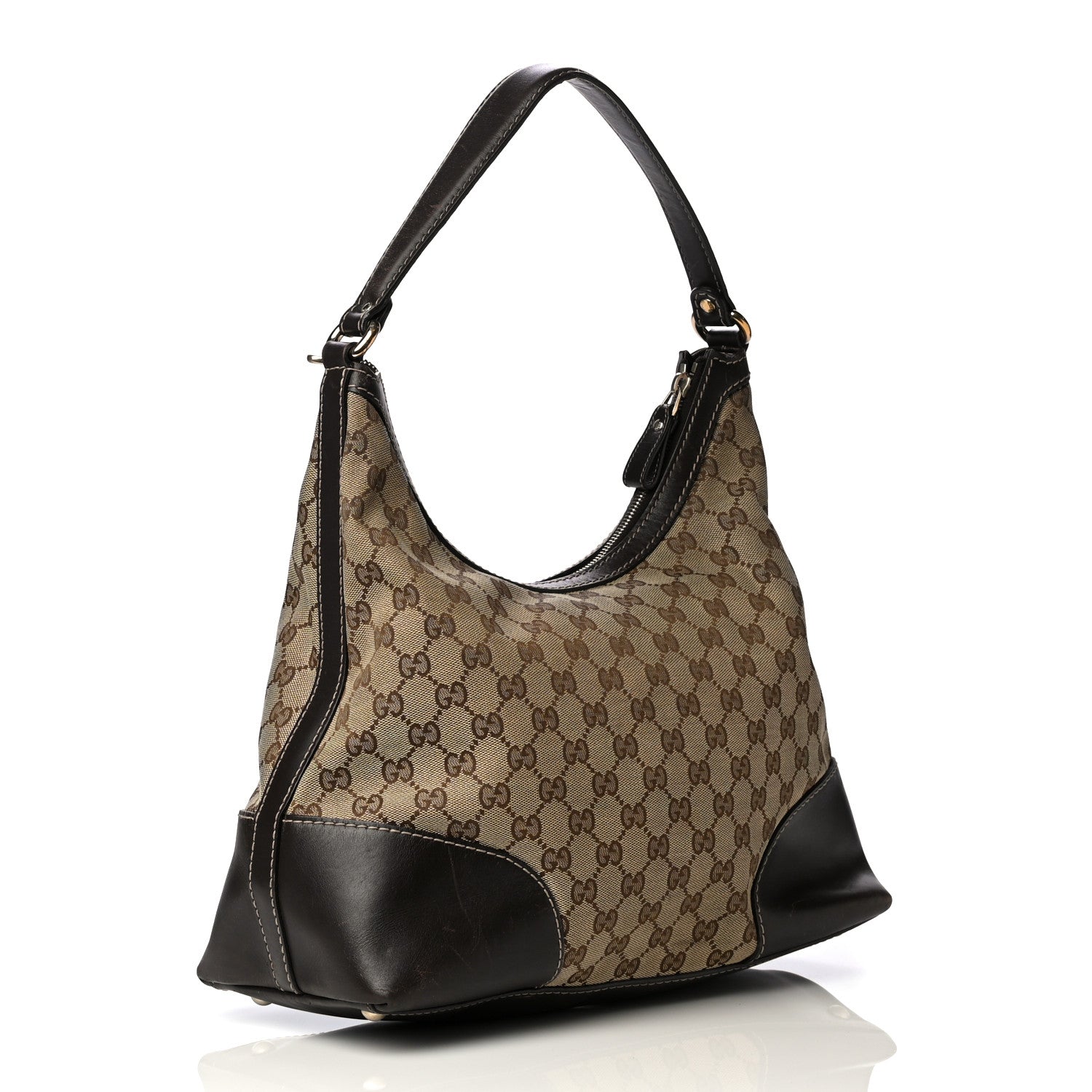 Gucci Monogram Medium Lovely Heart Hobo Brown 4 of 9