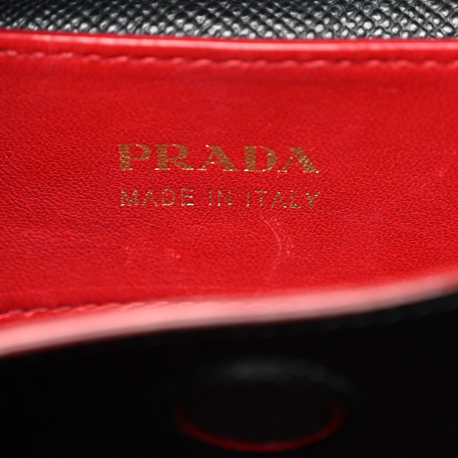 Prada Saffiano Cuir Medium Double Bag Black Fuoco 6 of 10