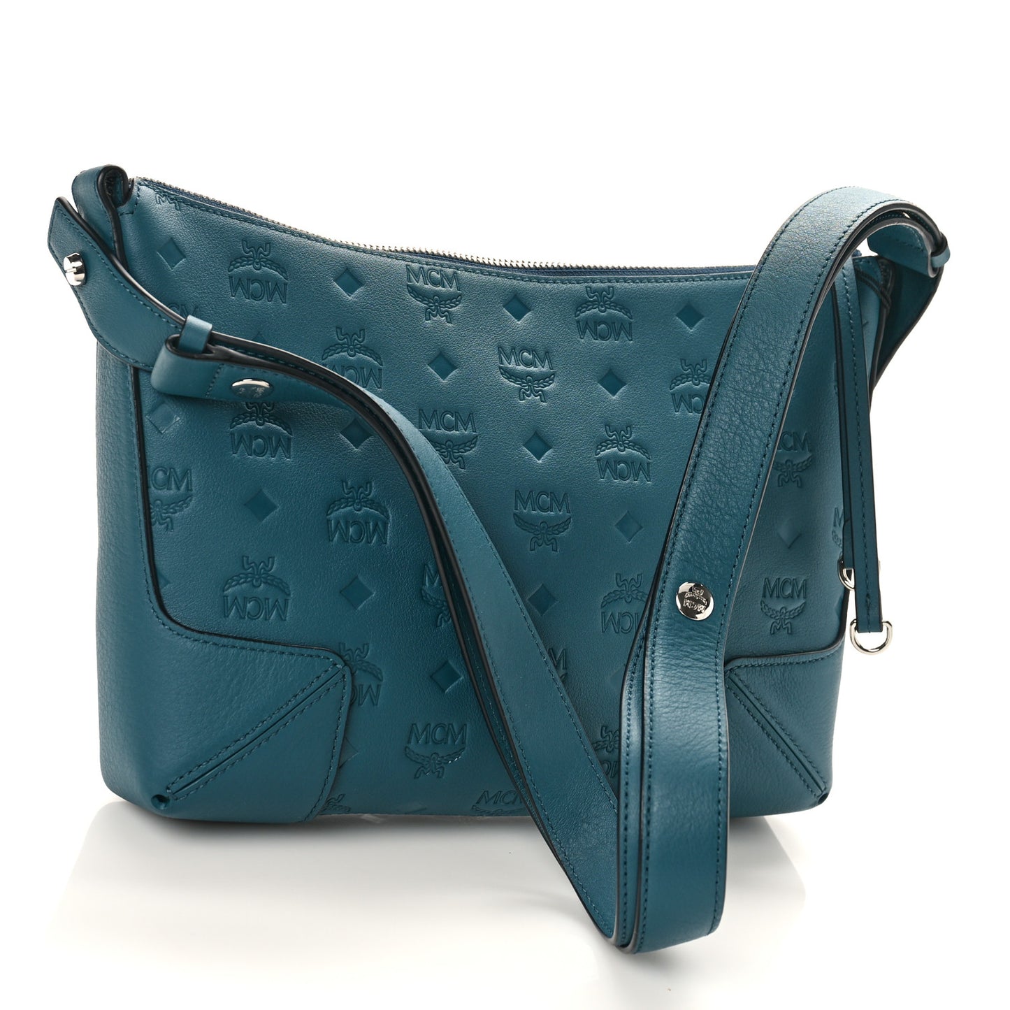 Calfskin Ottomar Monogram Medium Klara Shoulder Bag Blue