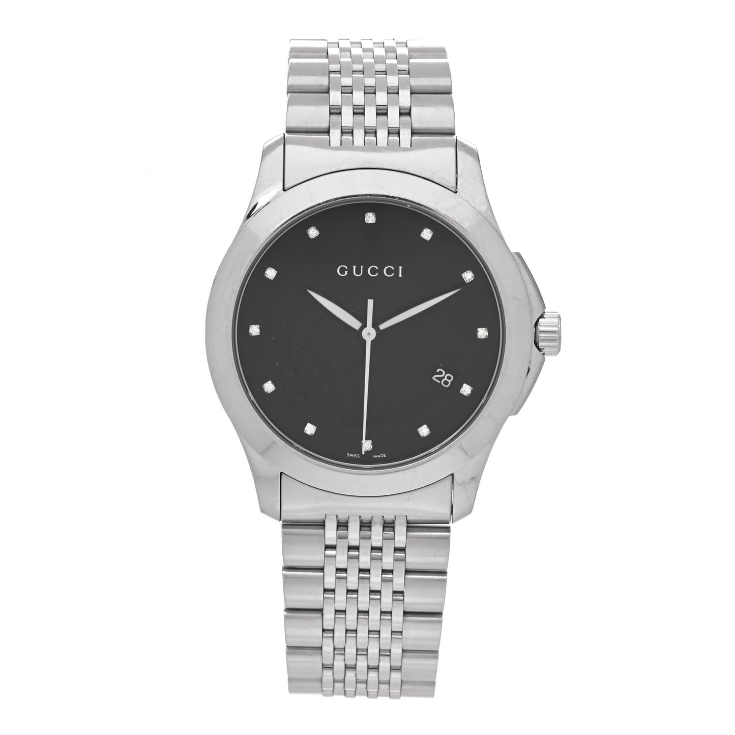Stainless Steel Diamond 38mm G-Timeless Quartz Watch Black