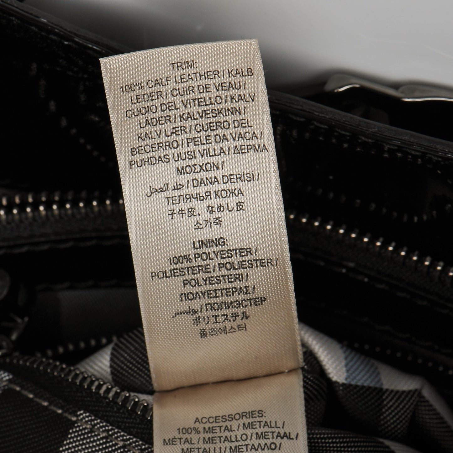 Patent Quilted Small Eastmore Landscape Tote Black