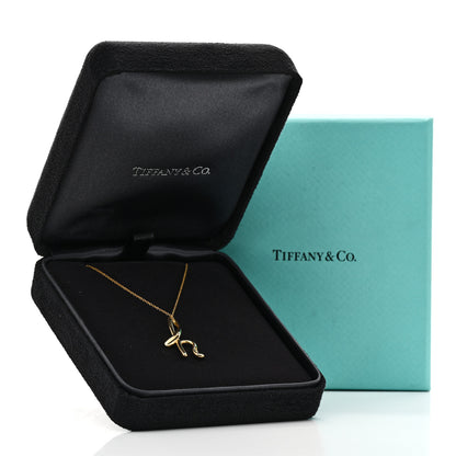 Tiffany 18K Yellow Gold Elsa Peretti Letter H Pendant Necklace 6 of 6