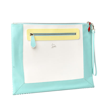 Christian Louboutin Peter Spikes Medium Pouch Turquoise 4 of 8