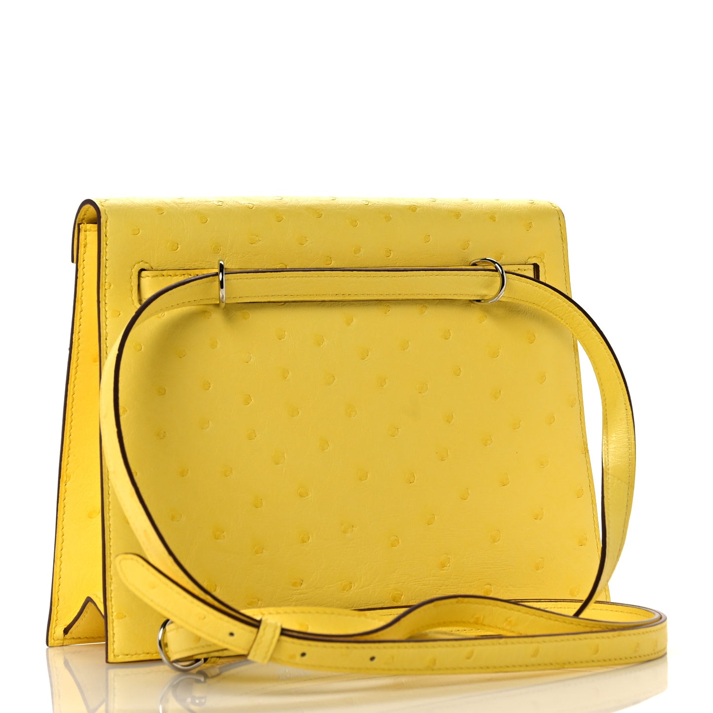 Ostrich Kelly Danse II Belt Bag Jaune Citron