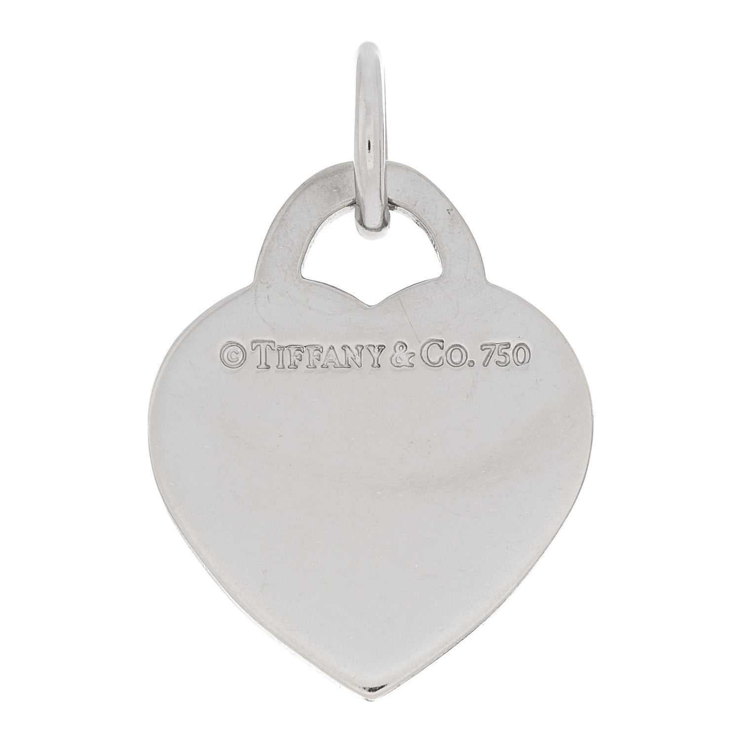 Tiffany 18K White Gold Return To Tiffany Heart Tag Charm 3 of 3