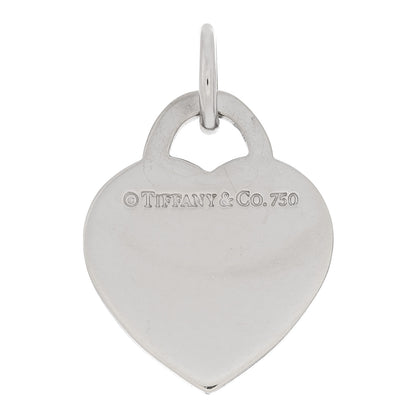 Tiffany 18K White Gold Return To Tiffany Heart Tag Charm 3 of 3