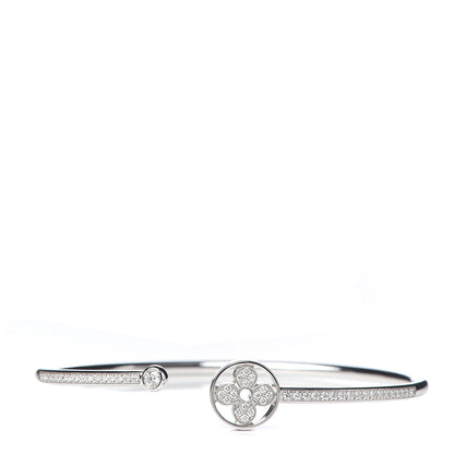 Louis Vuitton 18K White Gold Diamond Pave Idylle Blossom Twist Bracelet 1 of 5