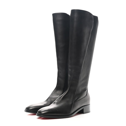Christian Louboutin Nappa Tagastretch Flat Knee Boots 38.5 Black 3 of 8