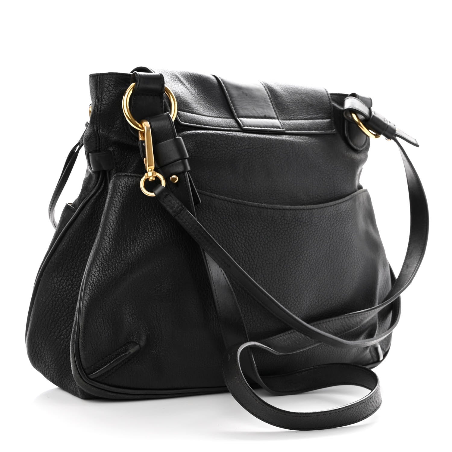 Chloe Grained Lambskin Calfskin Medium Lexa Shoulder Bag Black 3 of 10