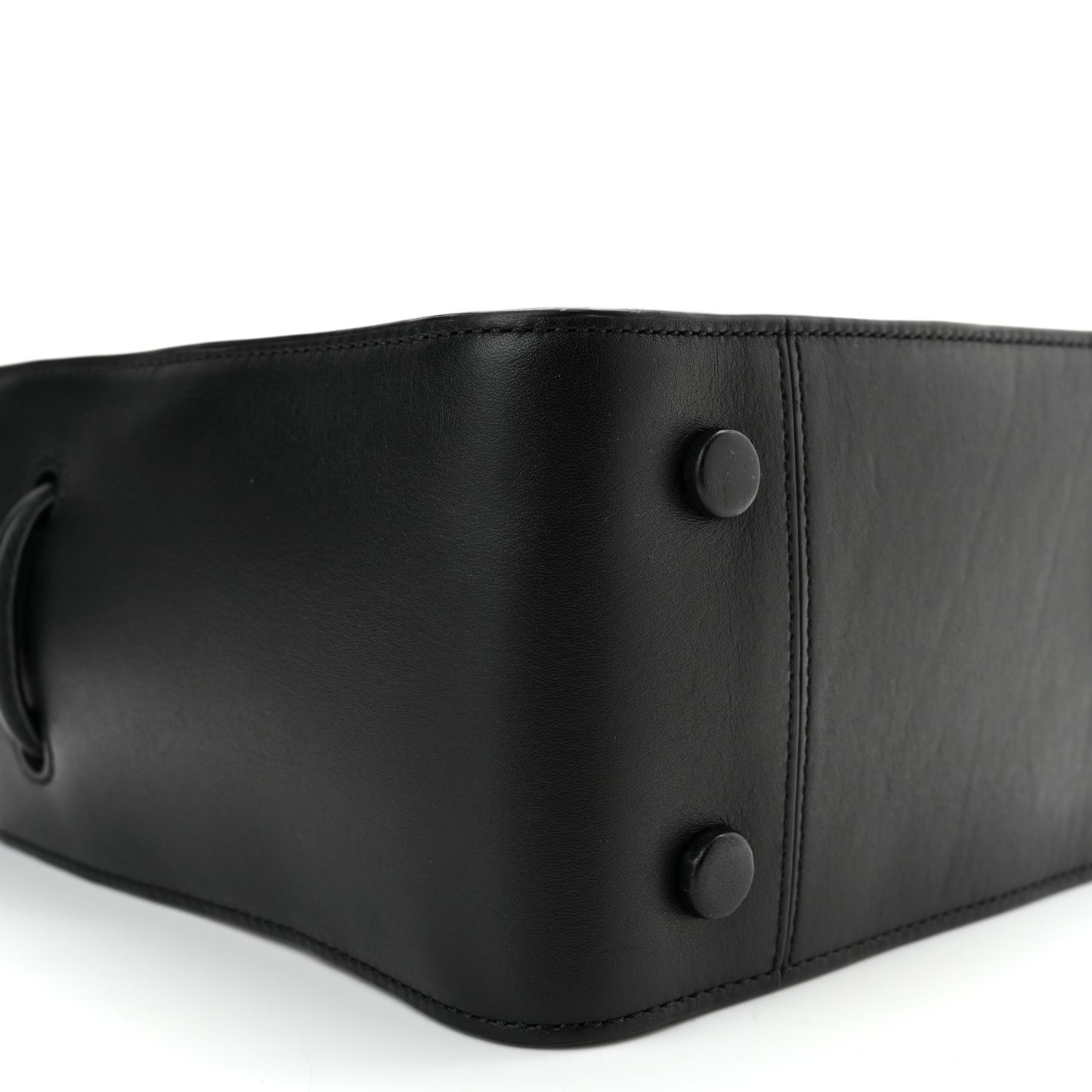 Smooth Calfskin Mini Soleil Bucket Bag Black