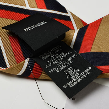 Gucci Silk Twill Lisa Neck Bow Scarf Camel Blue 4 of 5