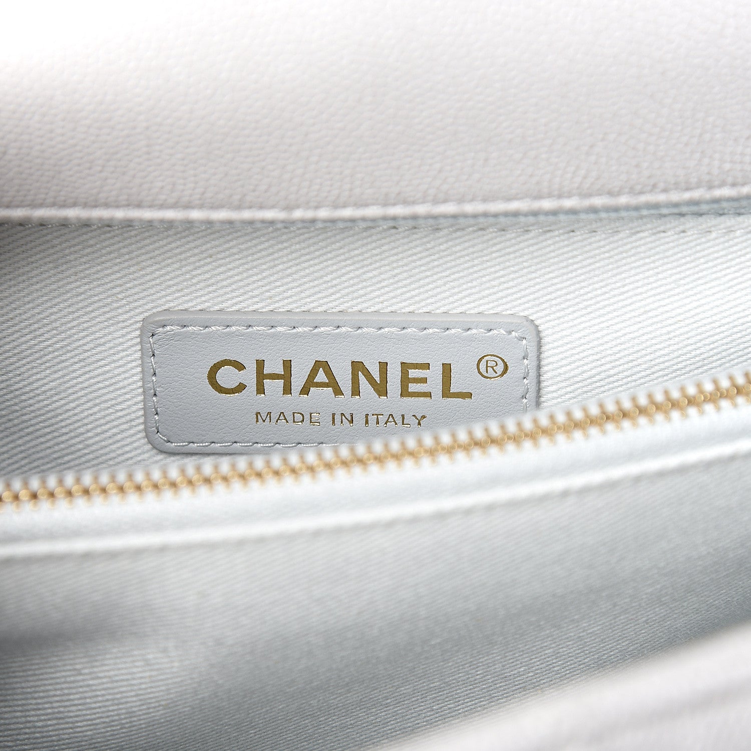 Chanel Caviar Quilted Small Coco Handle Flap Light Grey 5 of 9