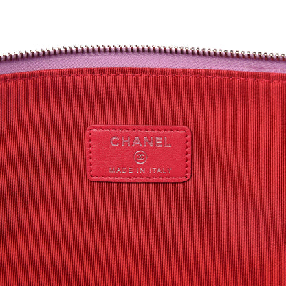 Chanel Iridescent Lambskin Quilted Large Gabrielle Cosmetic Case Light Purple 6 of 7