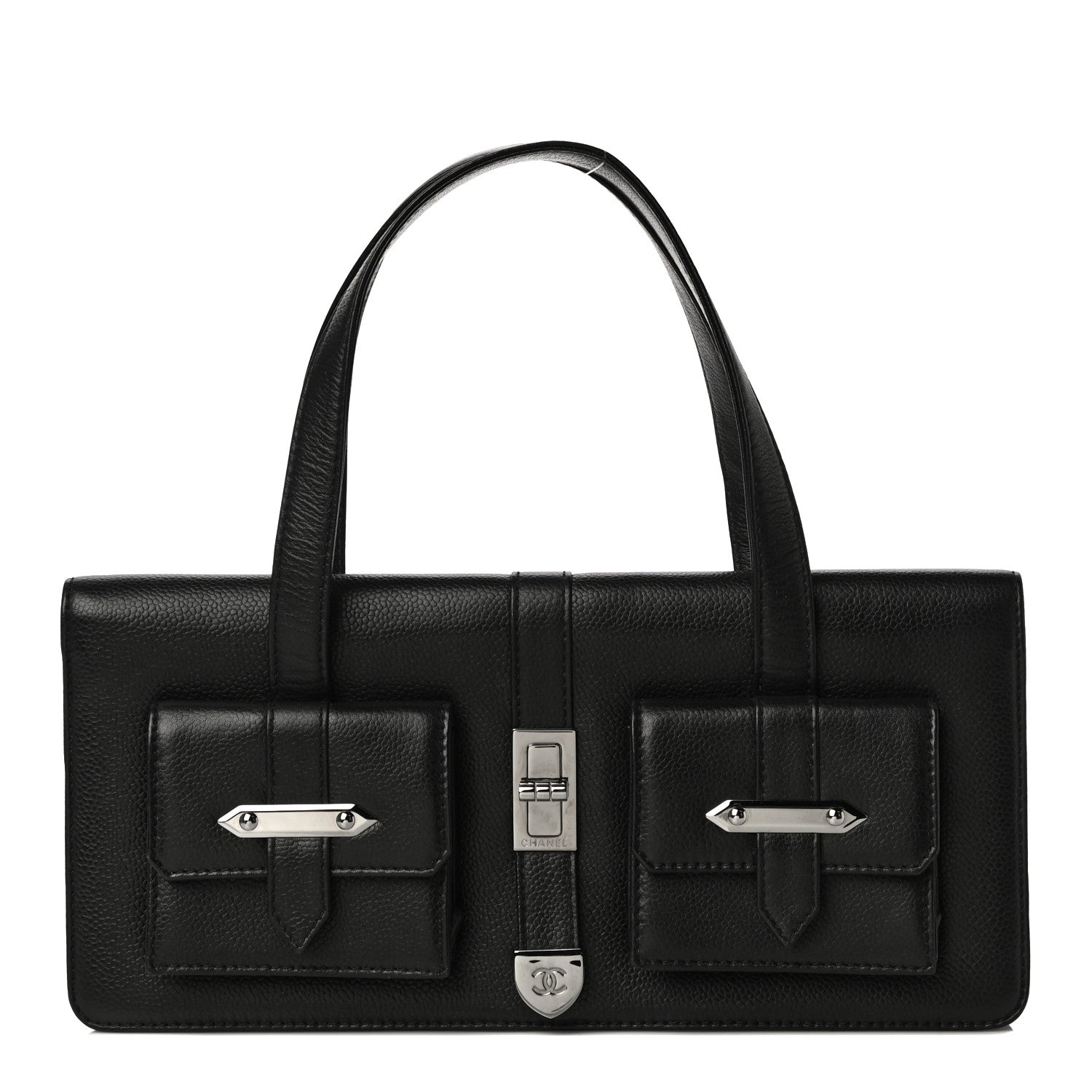 Chanel Caviar Double Pocket Flap Bag Black 1 of 12