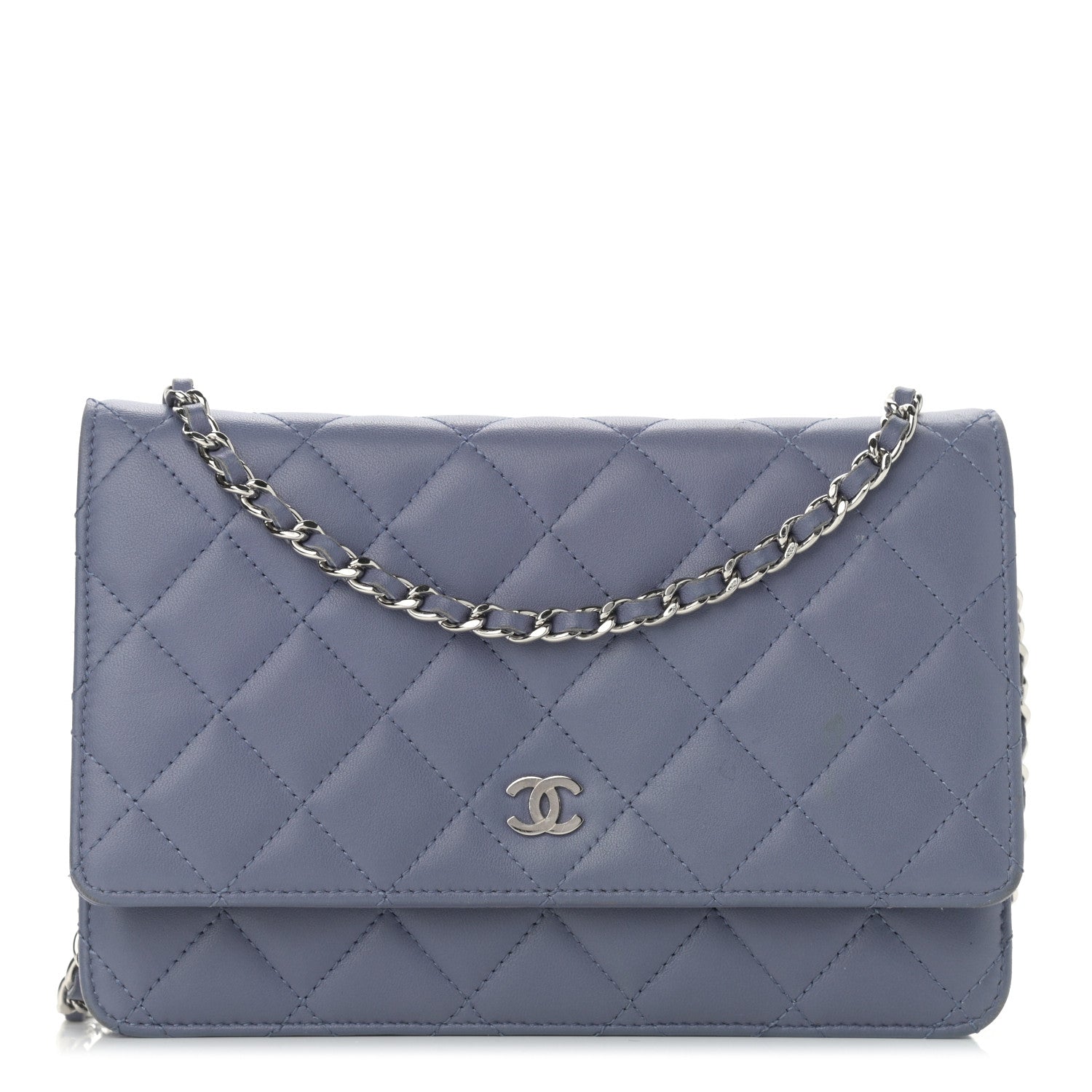 Chanel Lambskin Quilted Wallet On Chain WOC Lavender 1 of 14
