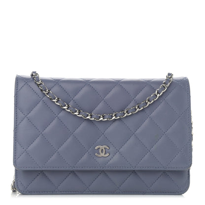 Chanel Lambskin Quilted Wallet On Chain WOC Lavender 1 of 14