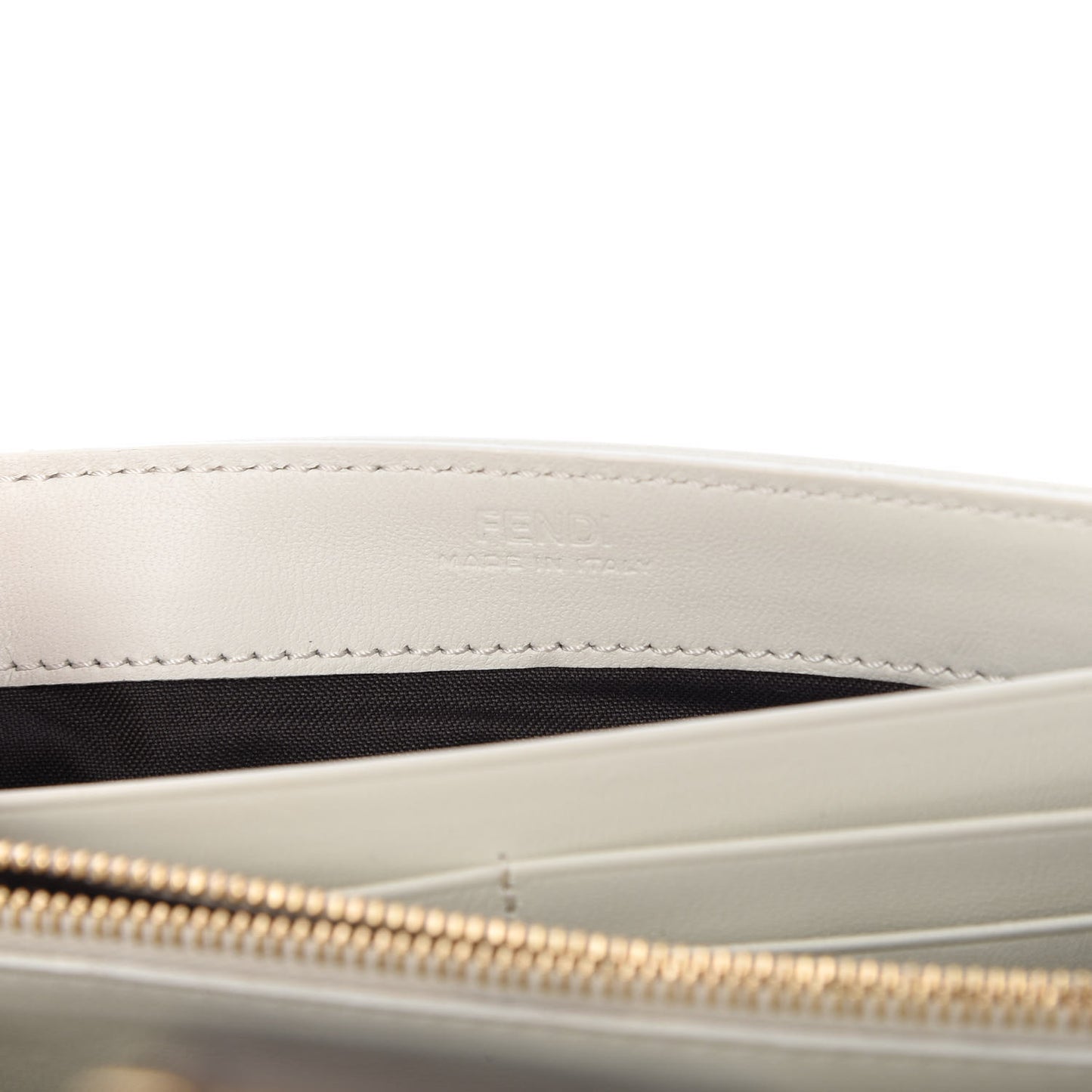 Nappa Matisse FF Embossed Continental Wallet On Chain White
