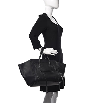 Celine Supple Calfskin Medium Phantom Luggage Black 2 of 12