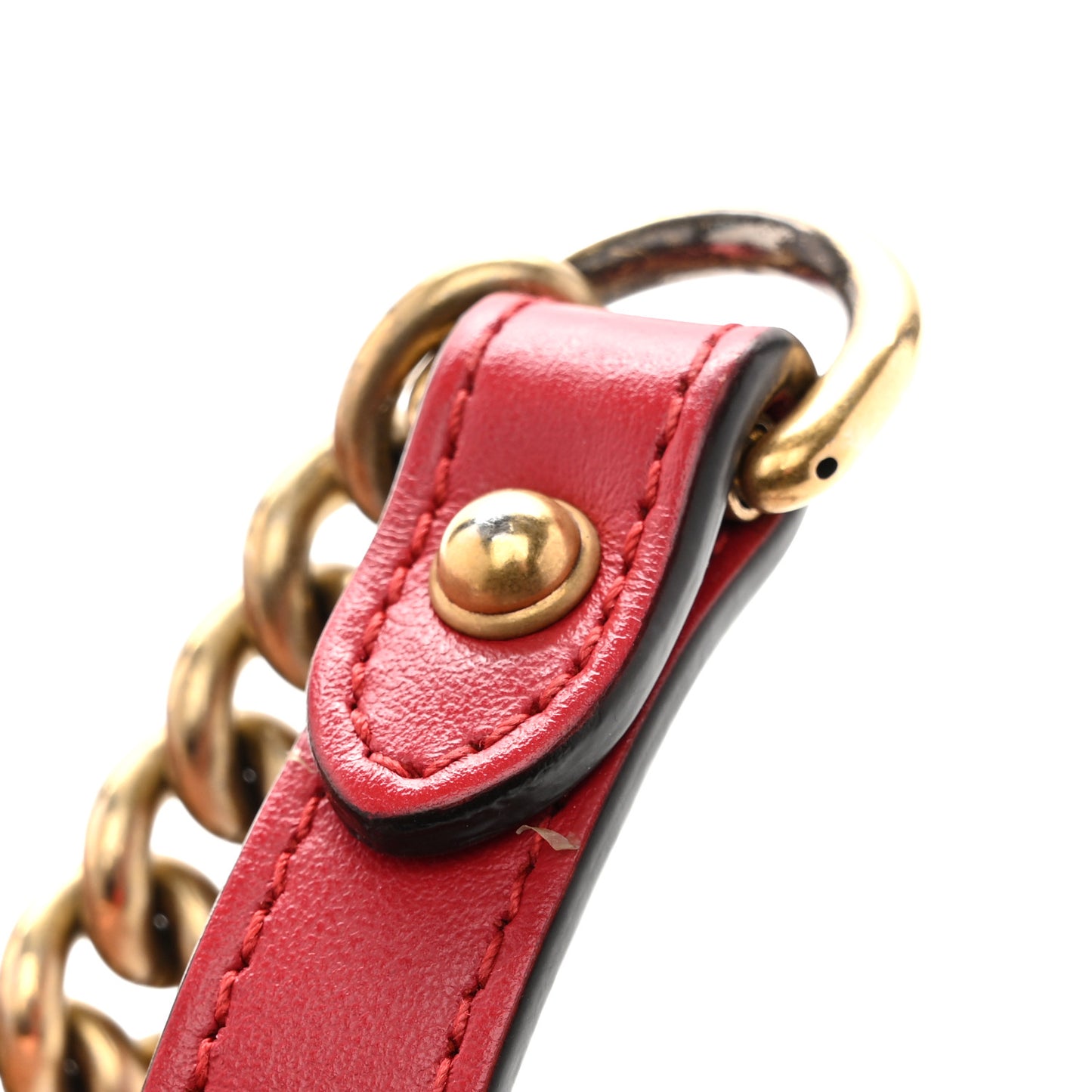 Calfskin Matelasse Small GG Marmont Shoulder Bag Hibiscus Red