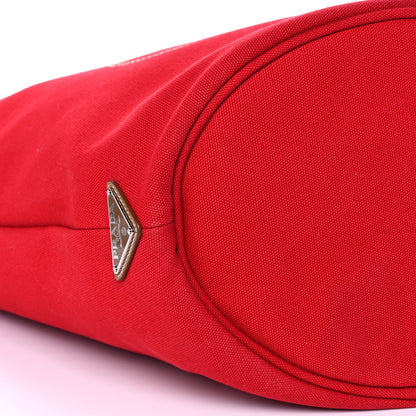 Prada Canapa Logo Bucket Tote Rosso 10 of 16