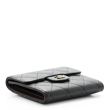 Chanel Caviar Quilted Compact Flap Wallet Black 4 of 9