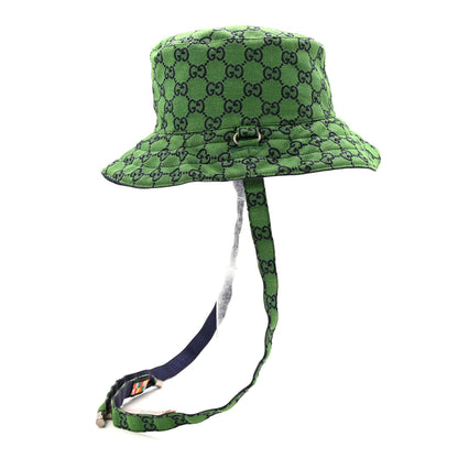 Gucci Monogram Multicolor Reversible Self-Tie Bucket Hat S Green Blue 6 of 16