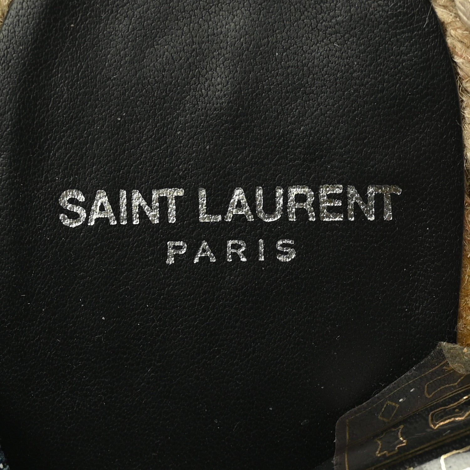 Saint Laurent Denim Espadrille Lace-Up Wedges 39 Blue 6 of 7