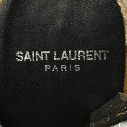 Saint Laurent Denim Espadrille Lace-Up Wedges 39 Blue 6 of 7