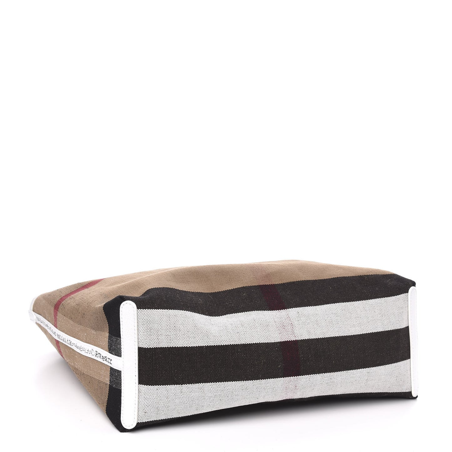 Coated Canvas Mega Check Medium Doodle Tote White