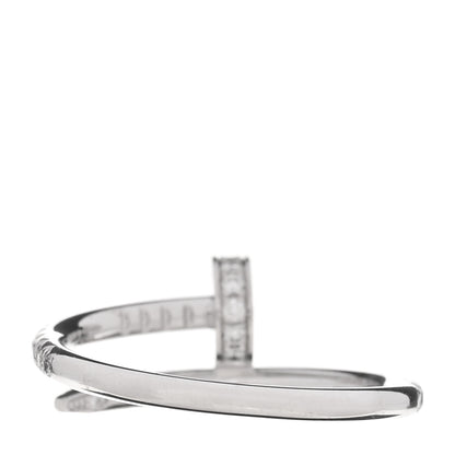 Cartier 18K White Gold Diamond Juste Un Clou Paved Ring 51 5.75 3 of 6