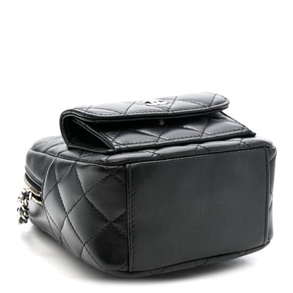 Chanel Lambskin Quilted CC Mini Classic Backpack Black 4 of 10