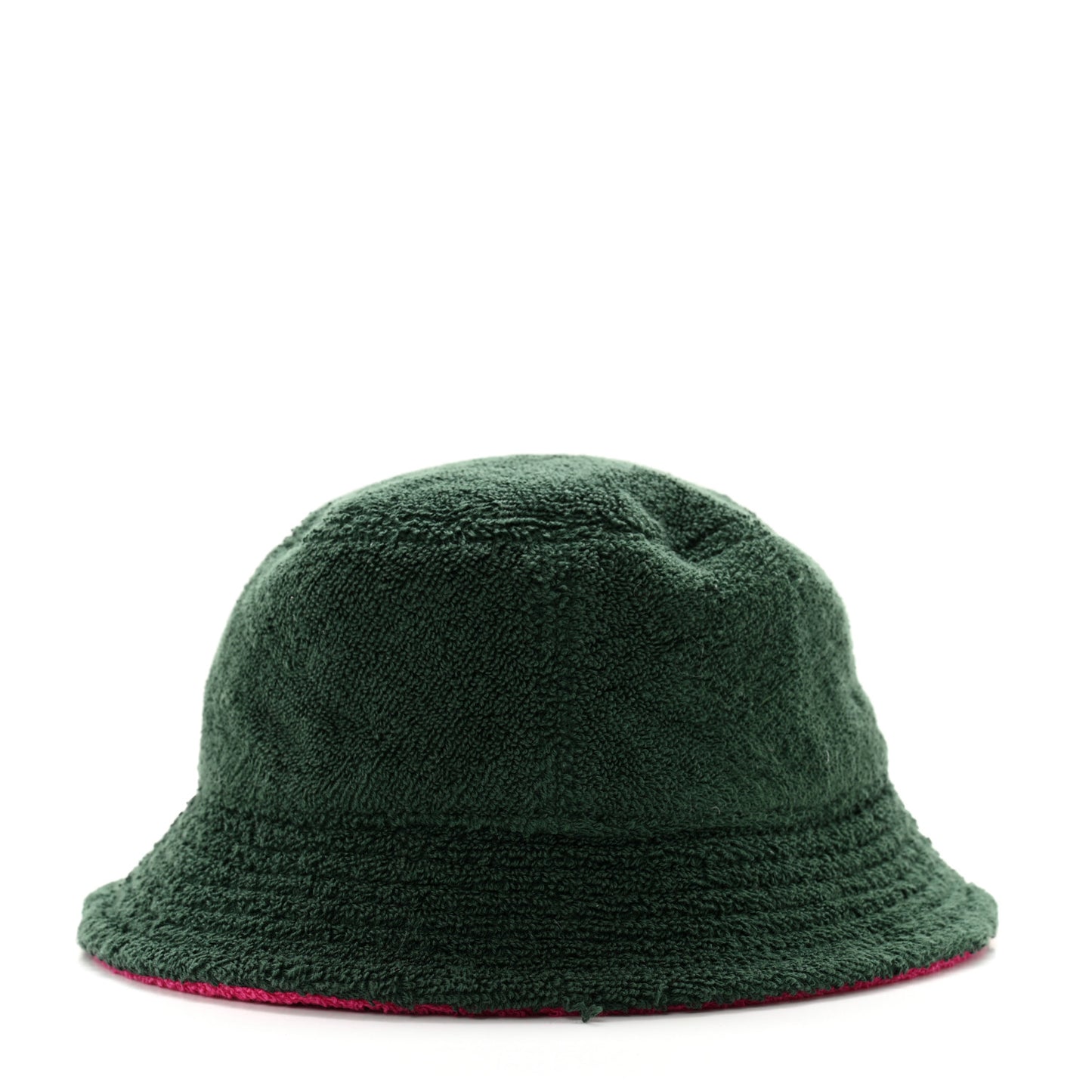 Cotton Terry Cloth CC Bucket Hat M Green Pink