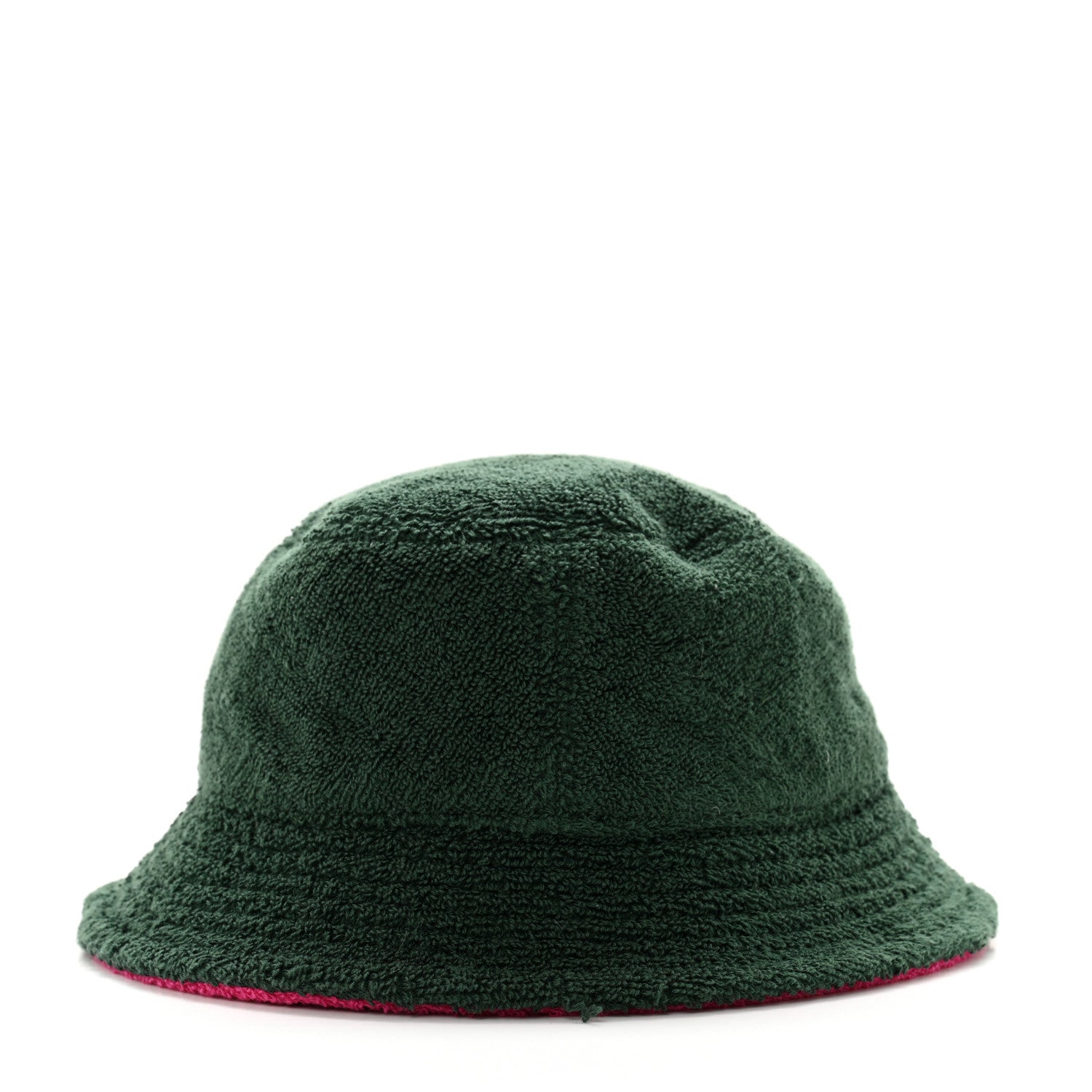 Chanel Cotton Terry Cloth CC Bucket Hat M Green Pink 6 of 10