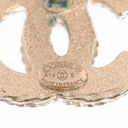 Chanel Enamel CC Earrings Ivory Gold 4 of 4