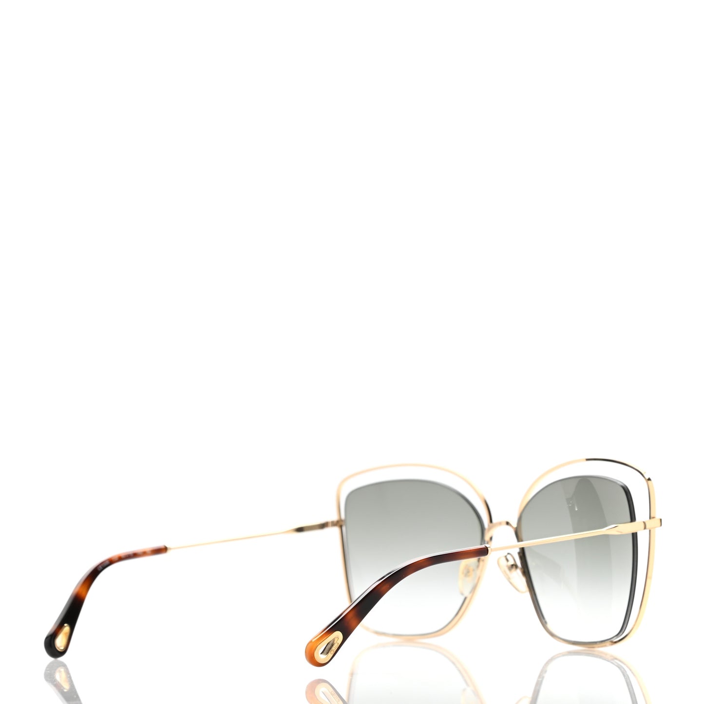Poppy Cutout Square Sunglasses CE133S Havana Brown