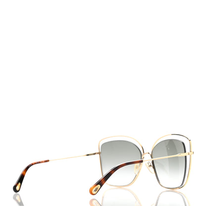 Chloe Poppy Cutout Square Sunglasses CE133S Havana Brown 4 of 6