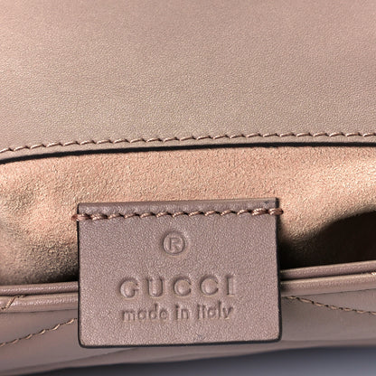 Gucci Calfskin Matelasse Super Mini GG Marmont Shoulder Bag Porcelain Rose 6 of 7