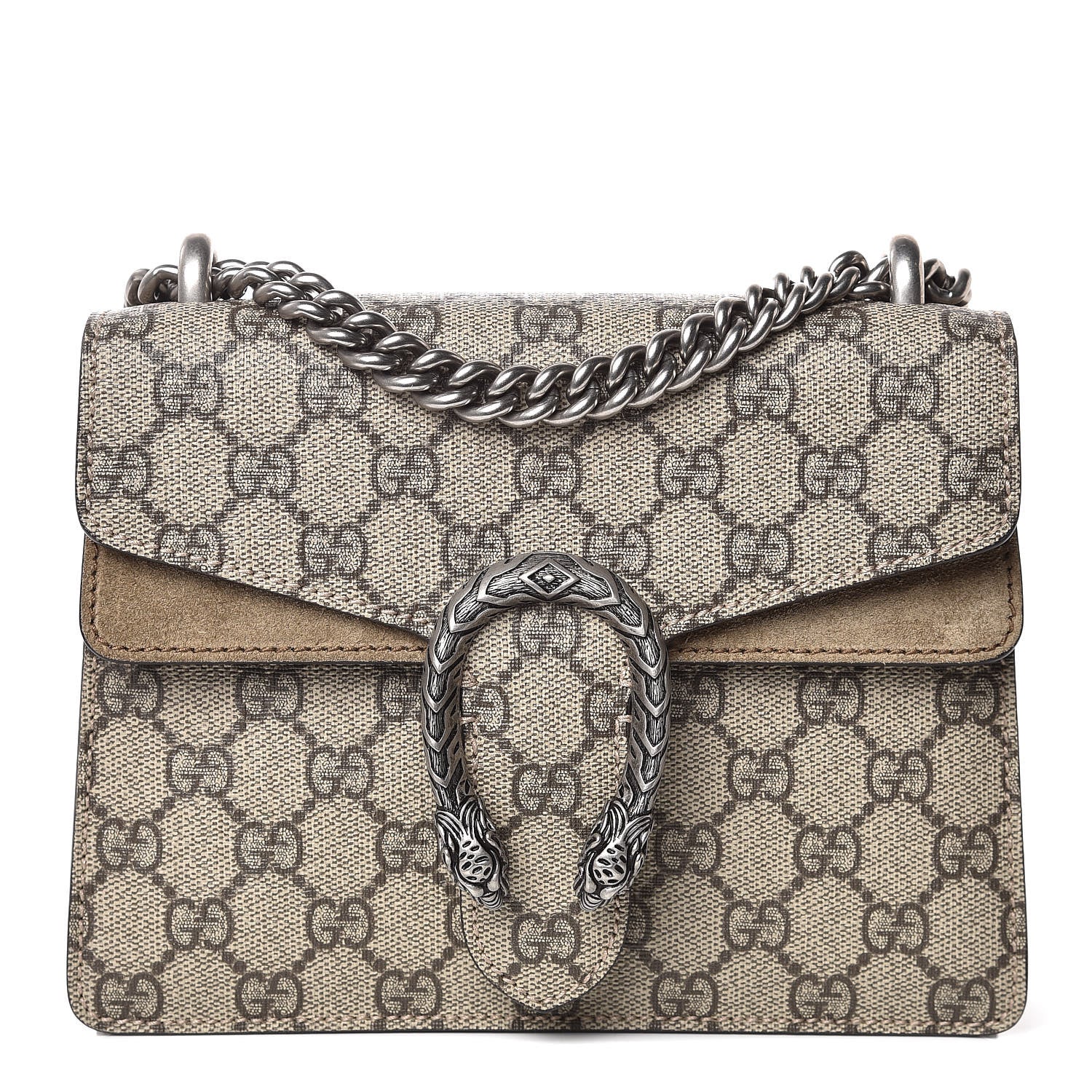 Gucci GG Supreme Monogram Mini Dionysus Shoulder Bag Taupe 1 of 12
