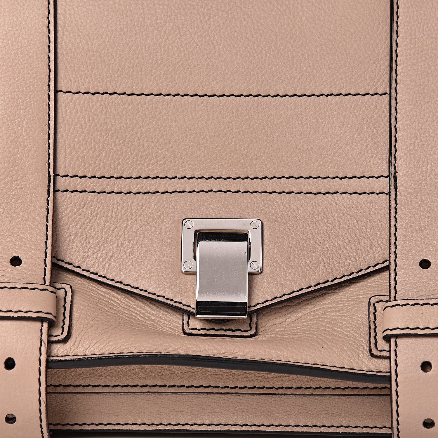 Proenza Schouler Grained Calfskin Medium Contrast Stitch PS1 Satchel Sand 11 of 11